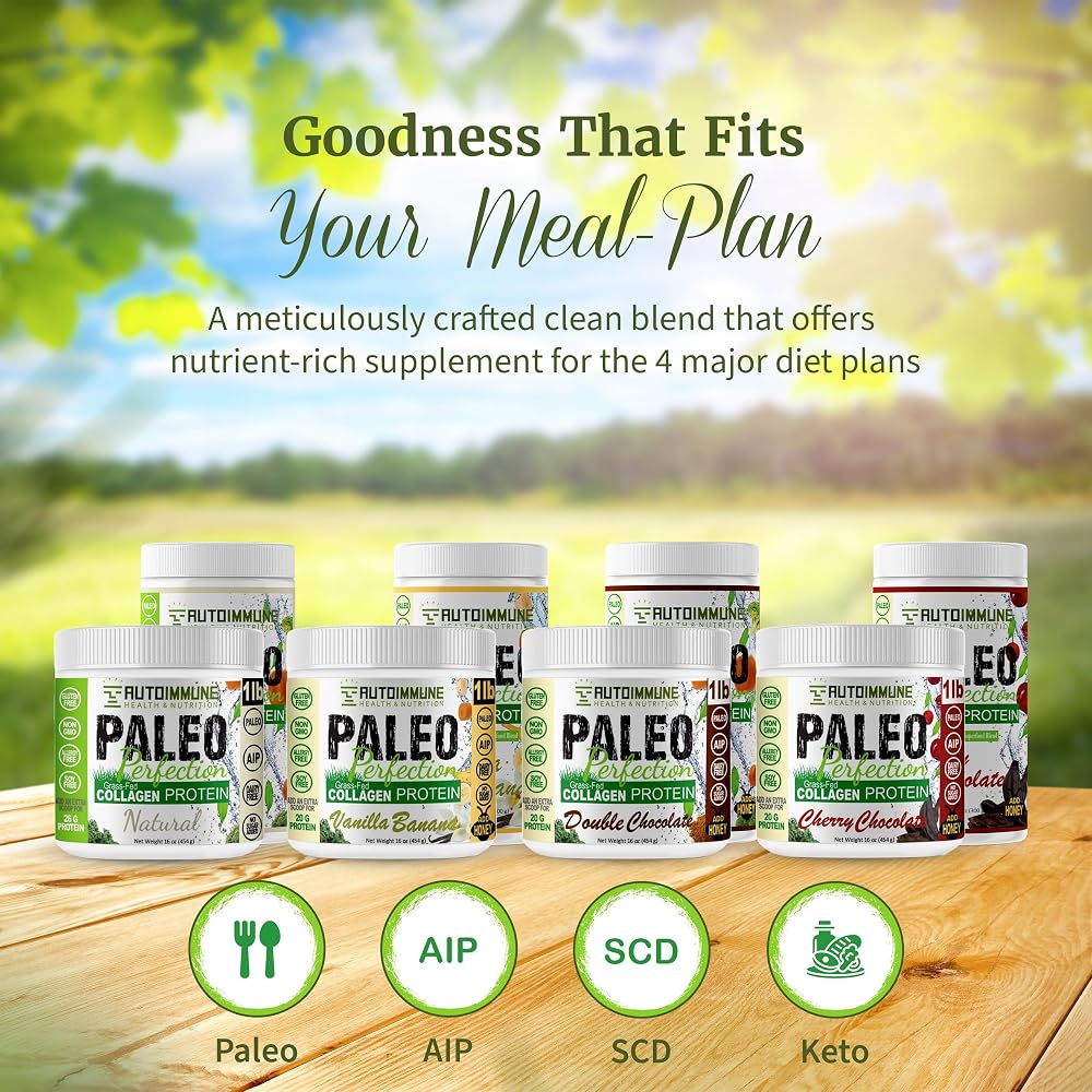 Autoimmune Health Vanilla Banana Grass Fed Beef Collagen Protein Powder - 300g - image 4