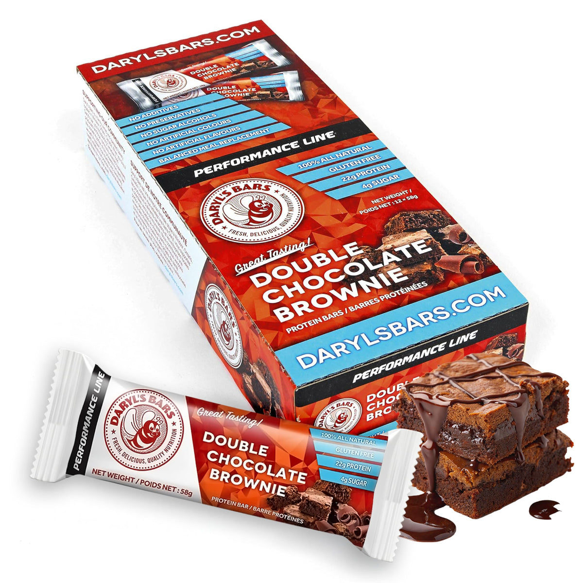 Daryl's Bars Chocolate Bars with a yummy chocolaty taste and Energy