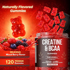 SASH Vitality Creatine Monohydrate Gummies 5000mg with BCAAs - 120 Gummies - image 3