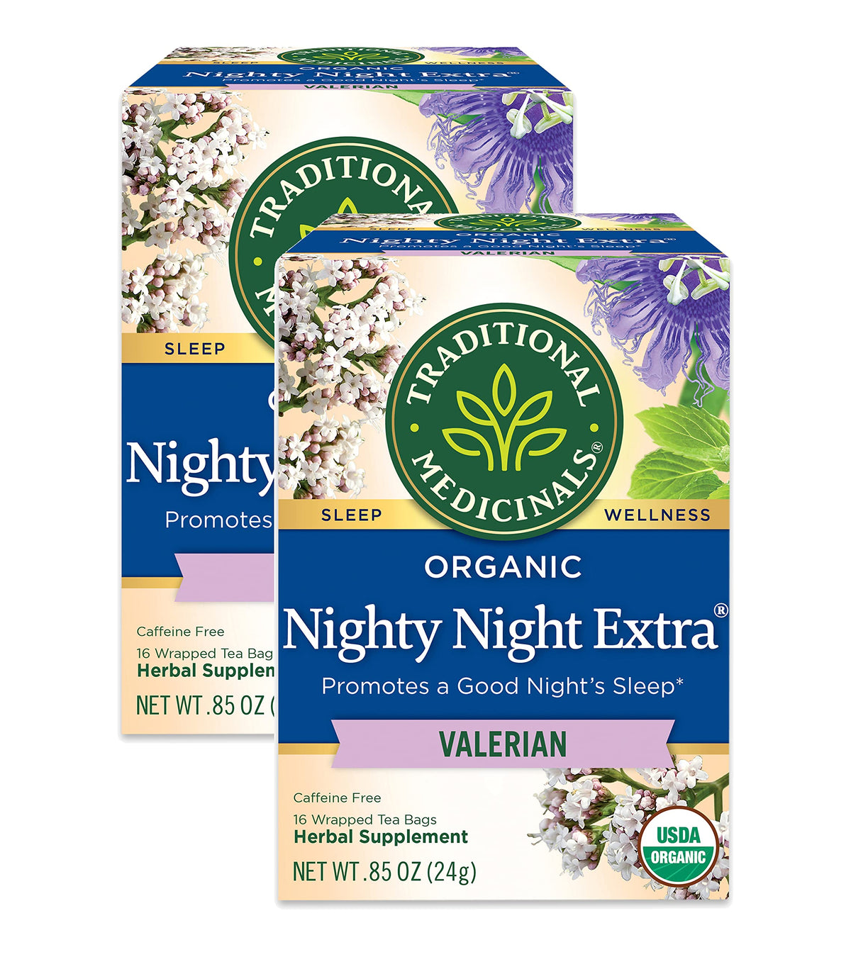 Traditional Medicinals Organic Nighty Night Extra Valerian Herbal Tea