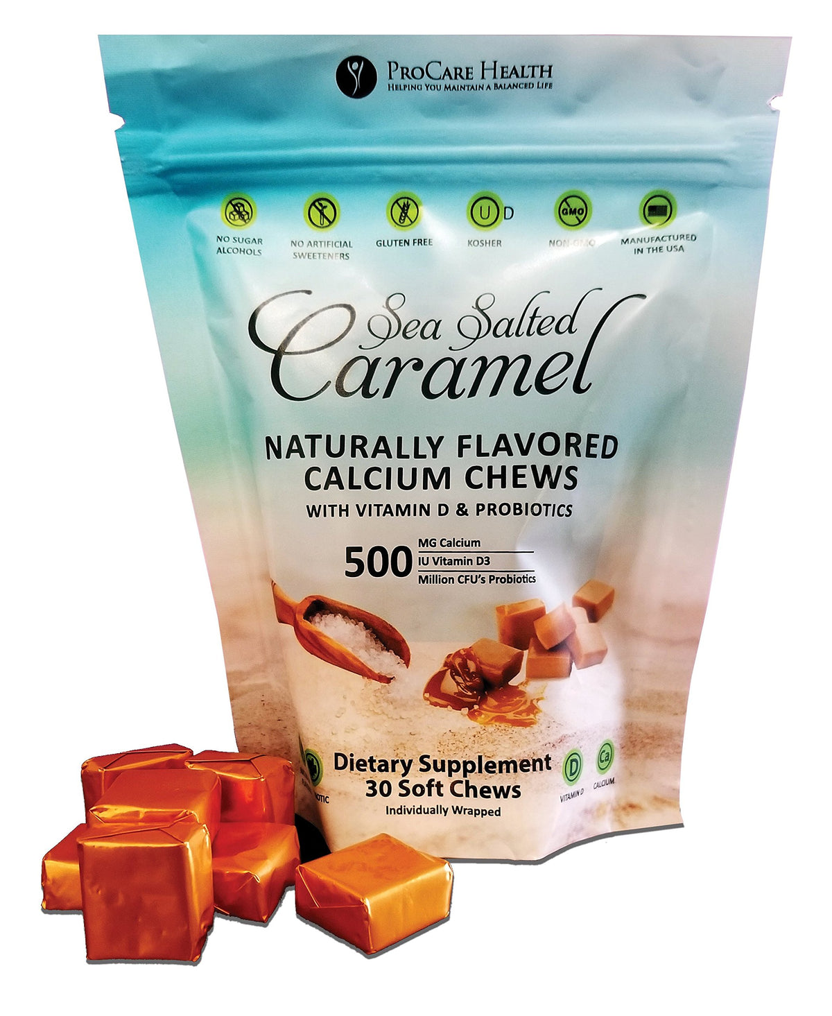 ProCare Health Calcium Soft Chew Sea Salted Caramel - 30 Count