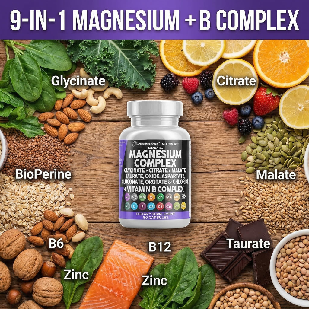 Clean Nutraceuticals Magnesium Complex with B Vitamins - 90 Capsules - image 4