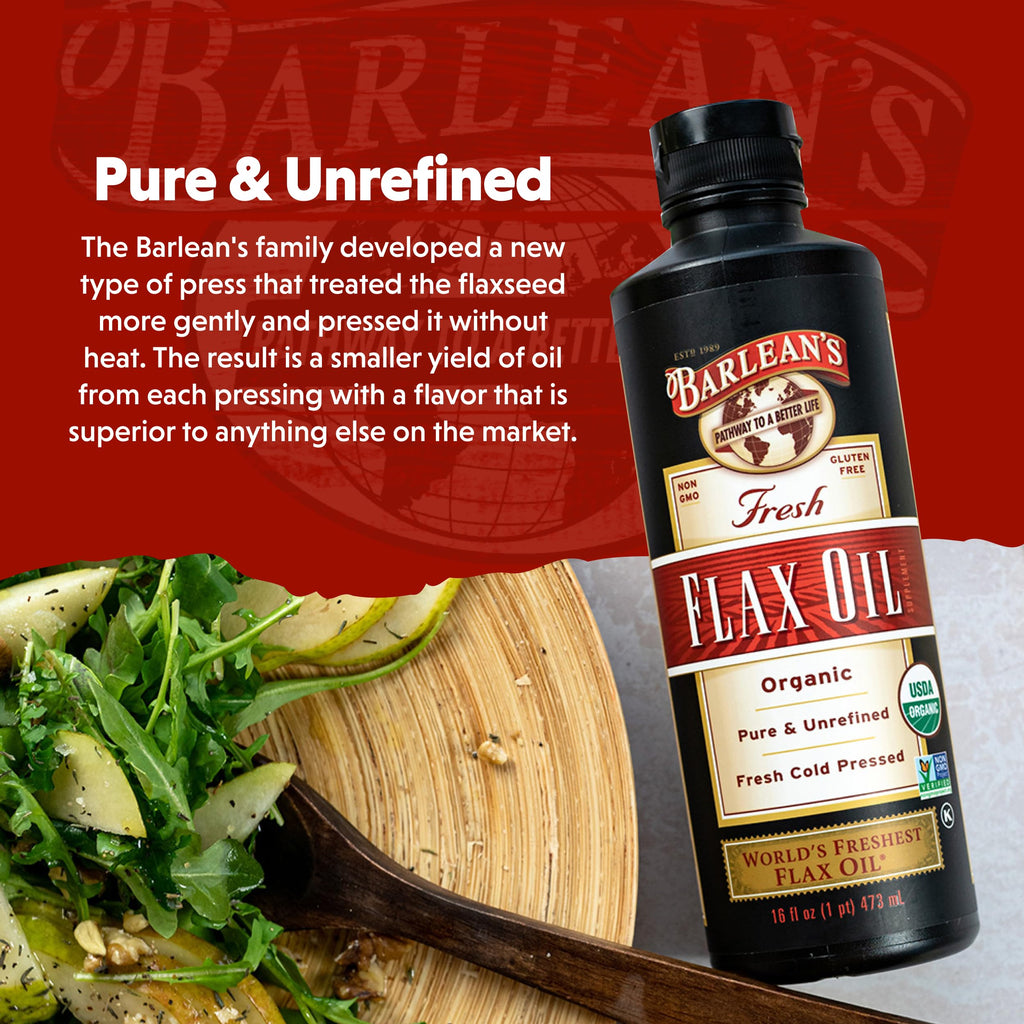 Barlean's Organic Flaxseed Oil 7640mg ALA Omega-3 - 12 Fl Oz - image 5