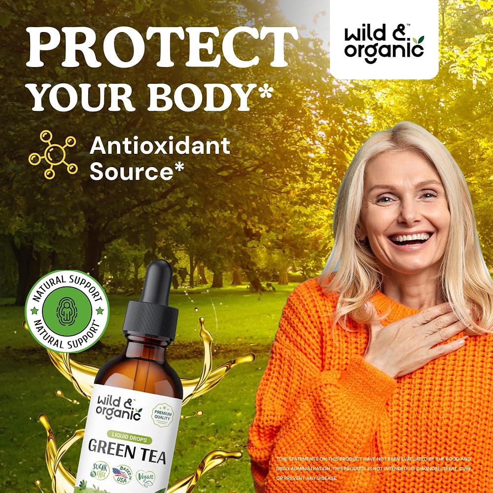 Wild & Organic Green Tea Extract Drops - Organic Green Tea Liquid