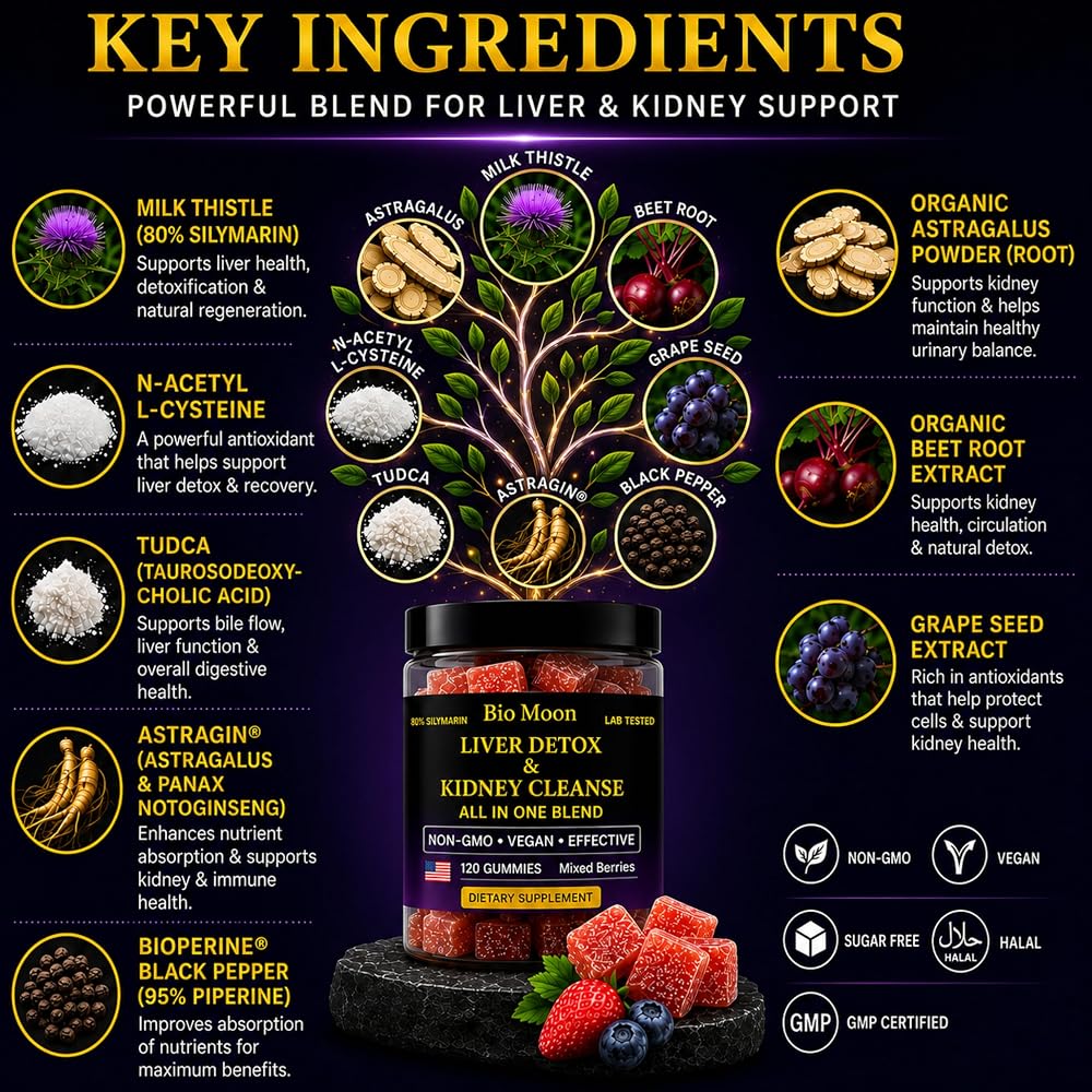 Bio Moon Liver & Kidney Detox Gummies with Milk Thistle - image 3