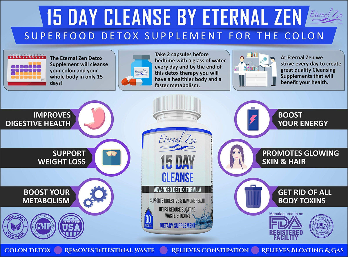 Eternal Zen 15 Day Colon Cleanser Detox with Extra Strength Herbs - image 4