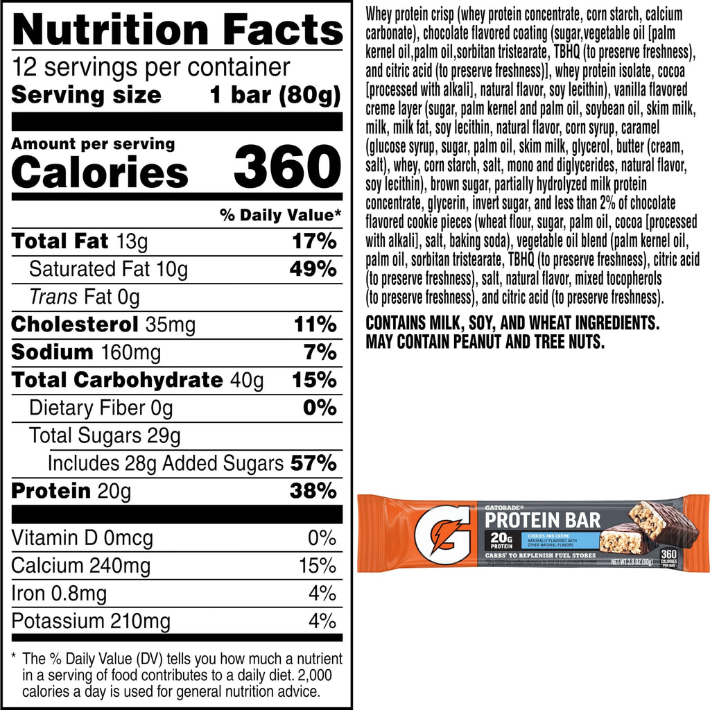 Gatorade Gatorade Recover Protein Bars