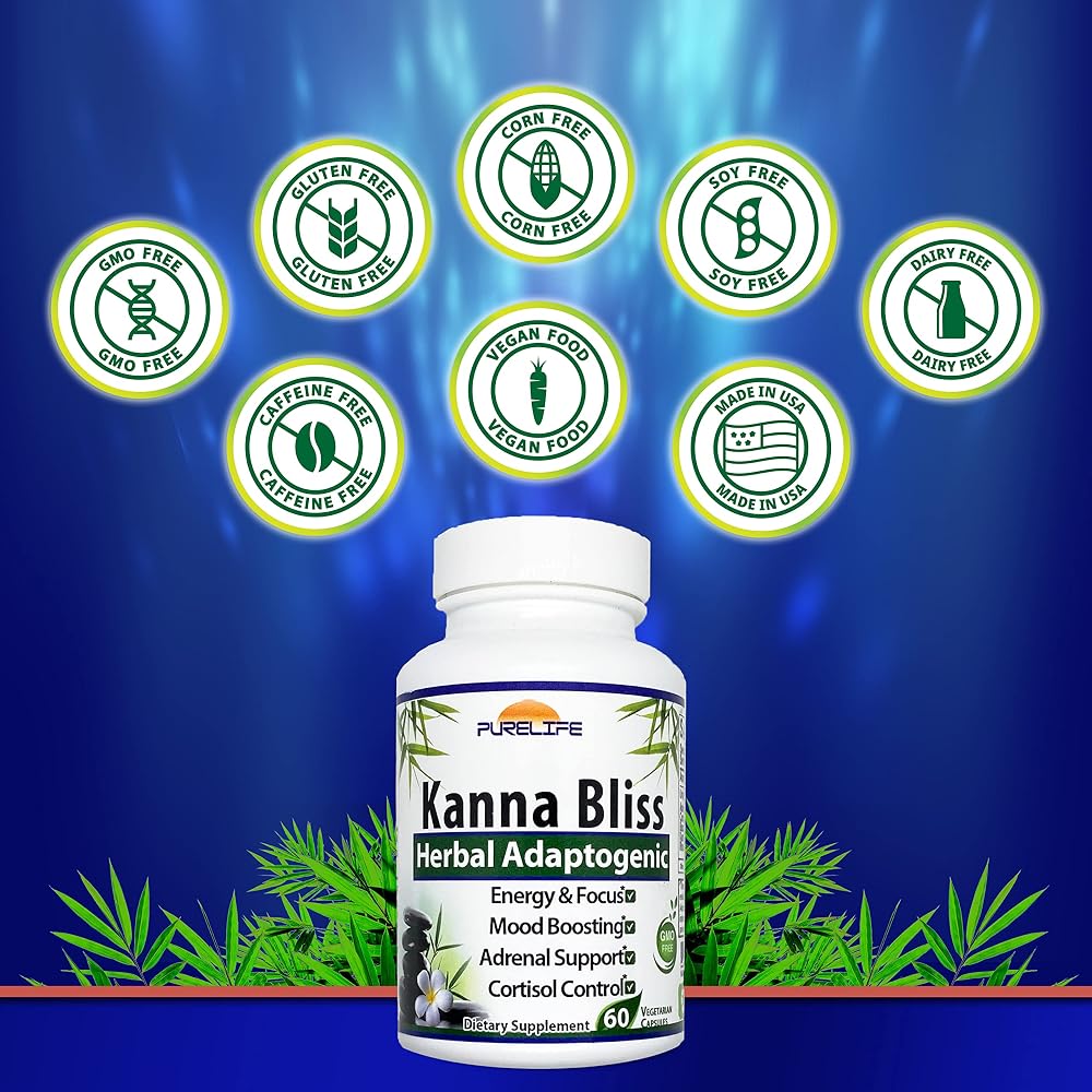PureLife Supplements Kanna Bliss Herbal Adaptogenic - 60 Vegetarian Capsules - image 5