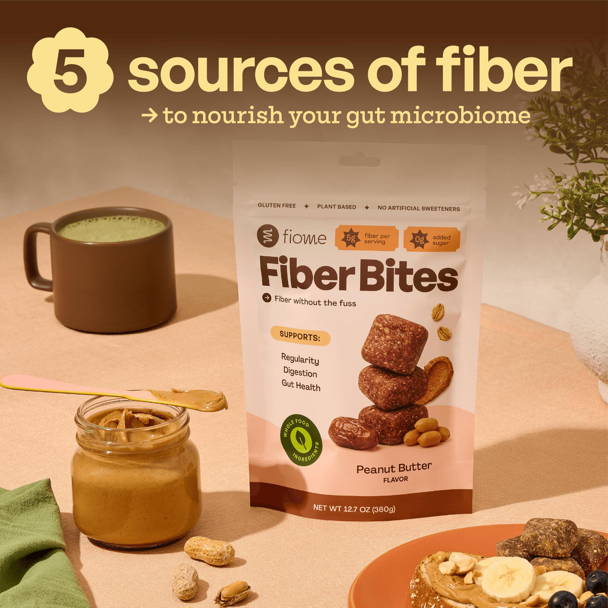 Fiome Fiber Bites, 5g Fiber Supplement, 30 Servings