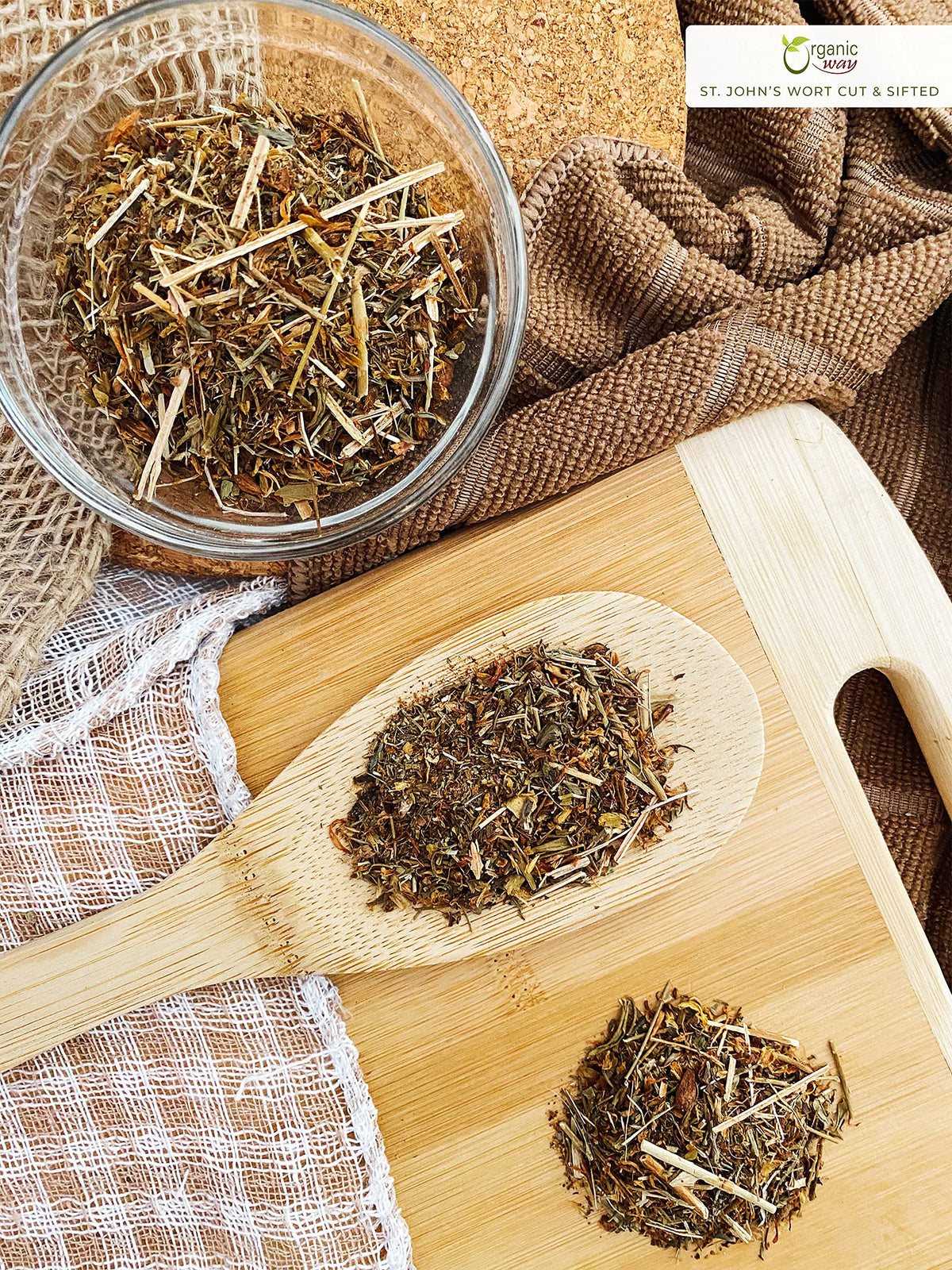 Organic Way St. John's Wort Cut & Sifted (Hypericum perforatum)