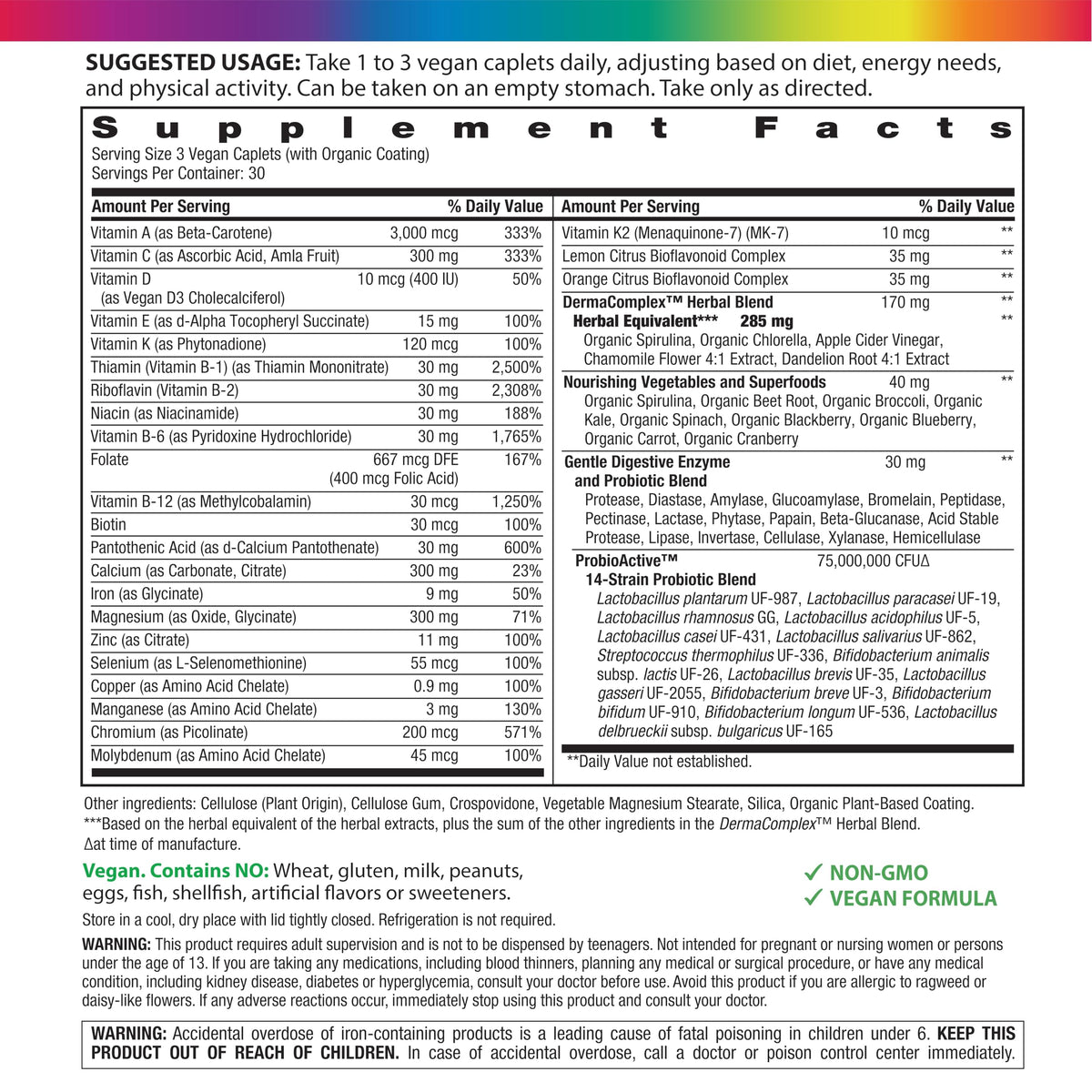 Rainbow Light Teen Multivitamin for Boys & Girls - 90 Caplets - image 2
