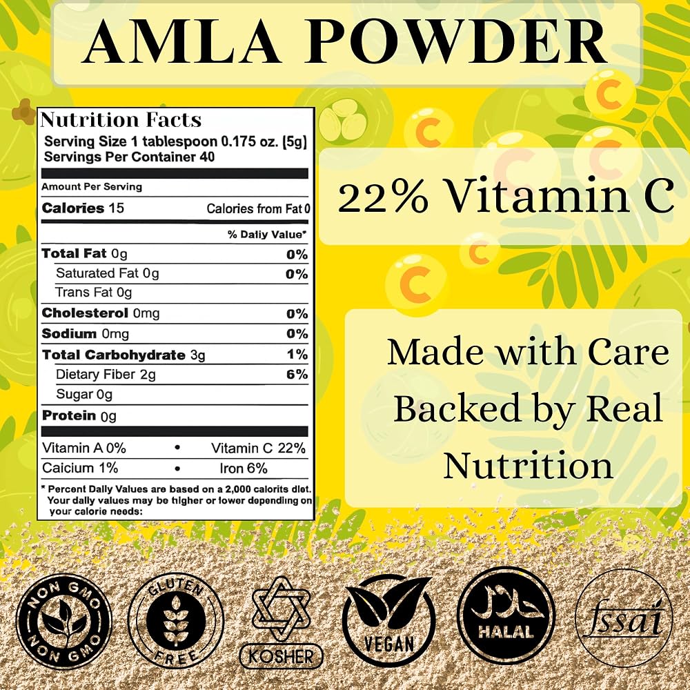 BASIC AYURVEDA Amla Powder Indian Gooseberry - 200g - image 2
