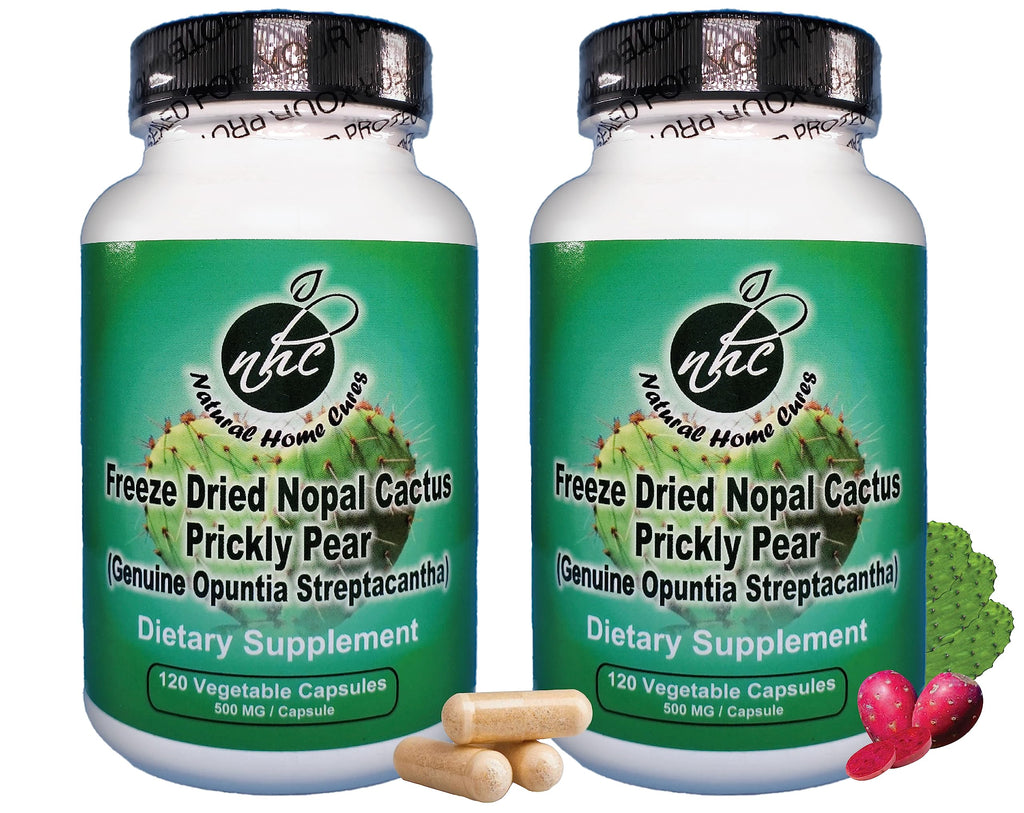 Natural Home Cures Freeze-Dried Nopal Cactus Capsules