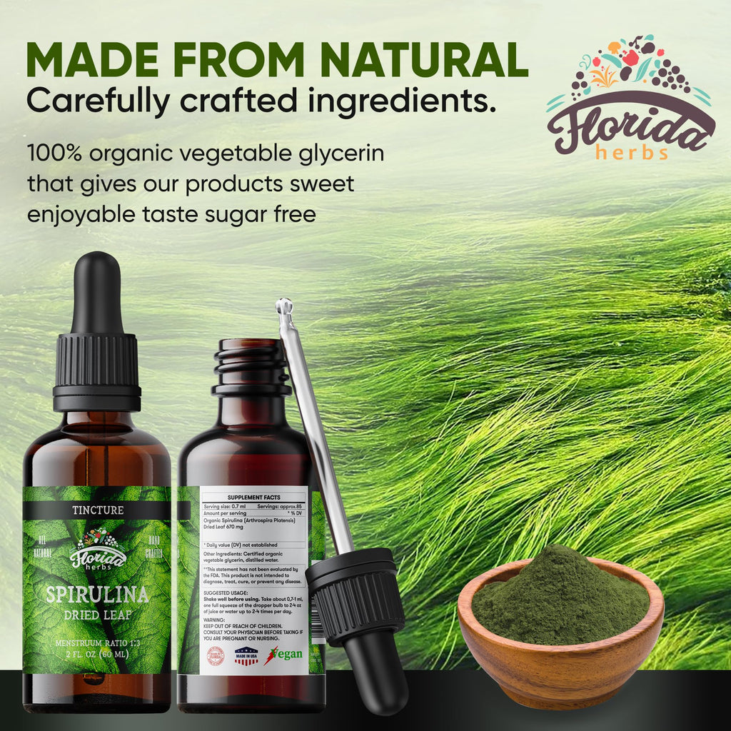 FLORIDA HERBS Spirulina Tincture Organic Extract - 2 oz - image 3