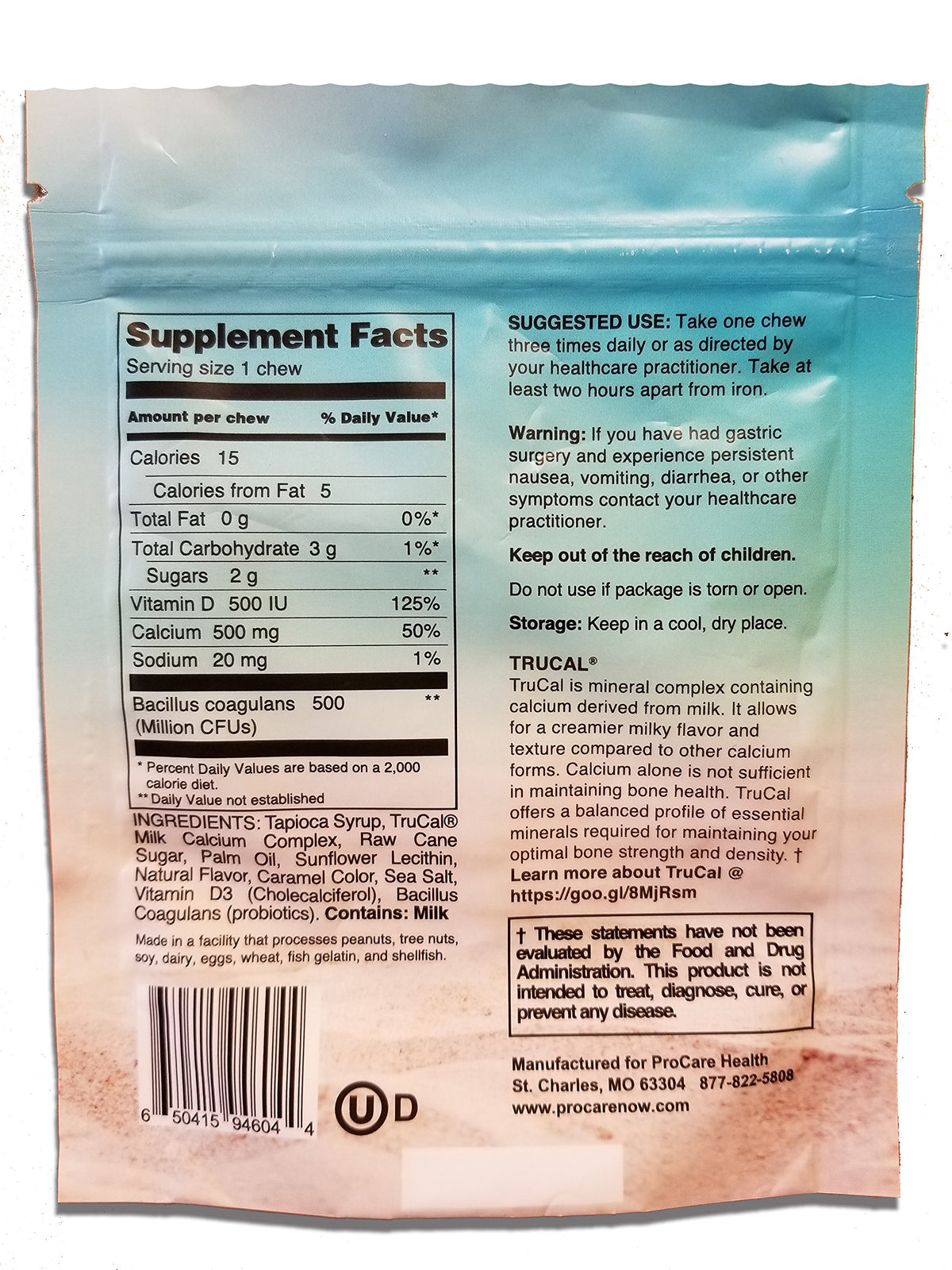 ProCare Health Calcium Soft Chew Sea Salted Caramel - 30 Count - image 3