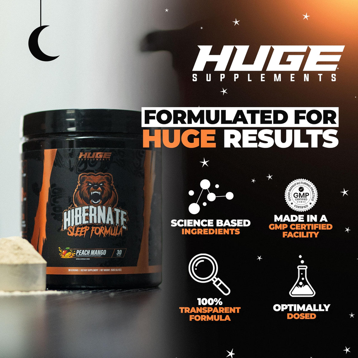 Huge Supplements Hibernate Sleep Supplement Powder - 30 Servings - image 4