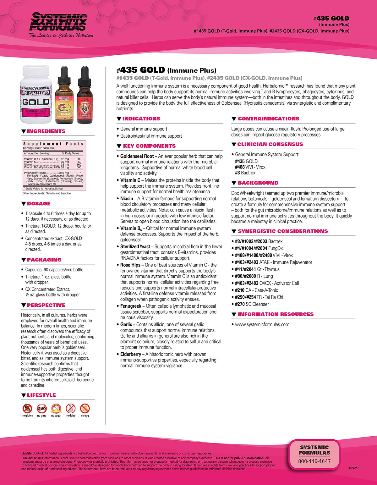 Systemic Formulas Gold Immune Plus - 60 Capsules - image 2