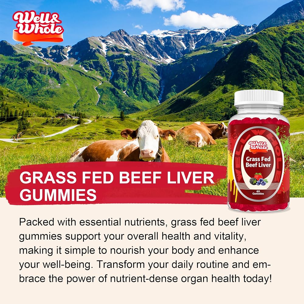 Well&Whole Grass Fed Beef Liver Gummies
