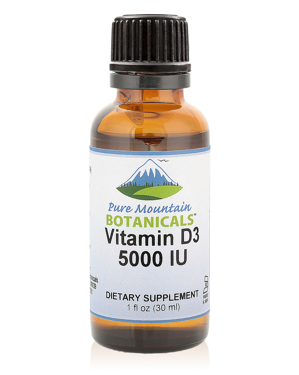 Pure Mountain Botanicals Vitamin D3 Liquid Drops 5000 IU - 1 oz