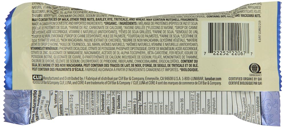 Luna Bar White Chocolate Macadamia Nutrition Bar - 15 Bars - image 2