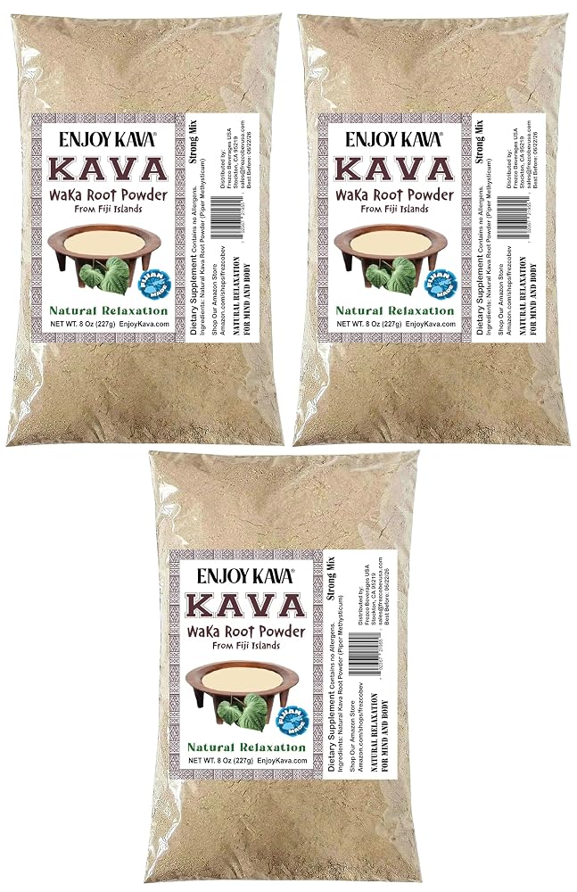 Enjoy Kava Vanuatu Root Powder Noble Kava - 3 x 1/2 Lb - image 2