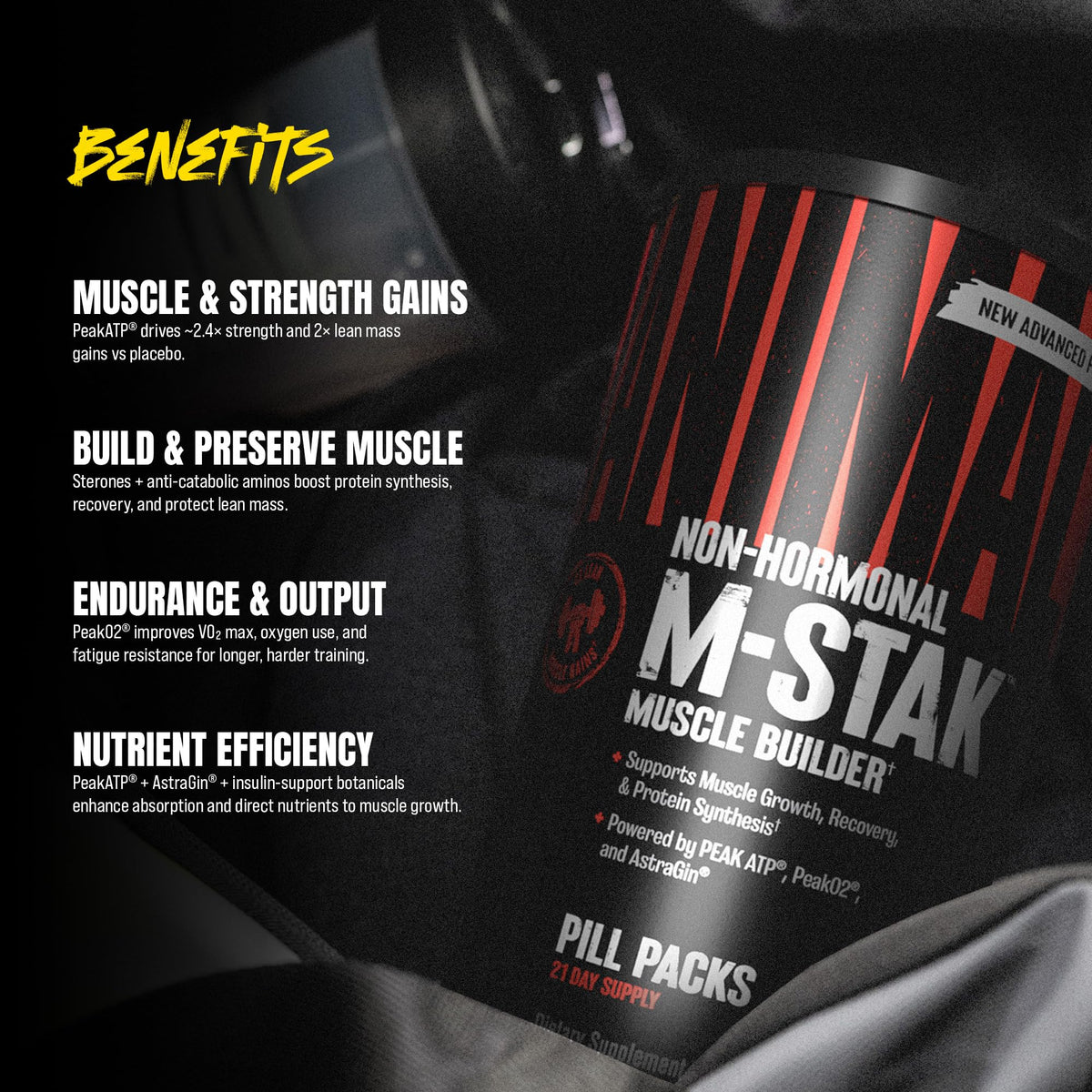 Animal M-Stak Anabolic Mass Gainer Bodybuilding Supplement - 21 Packs - image 4