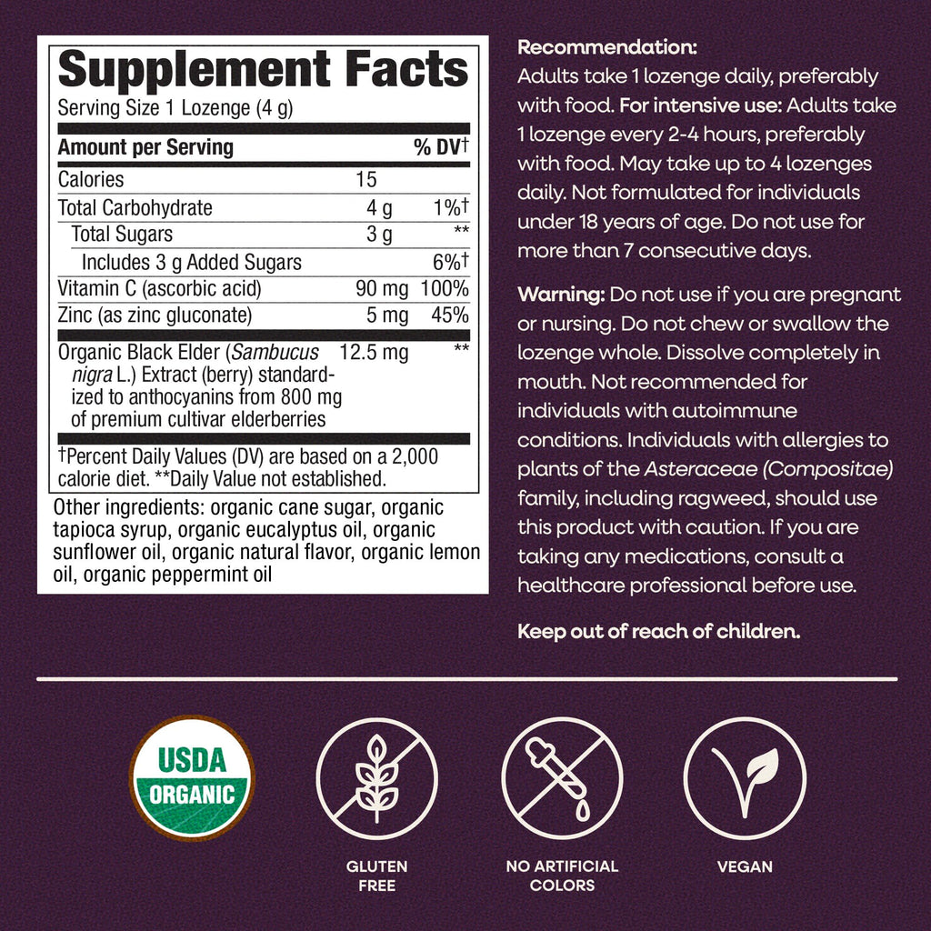 Nature's Way Sambucus Immune Lozenges Peppermint - 24 Lozenges - image 6