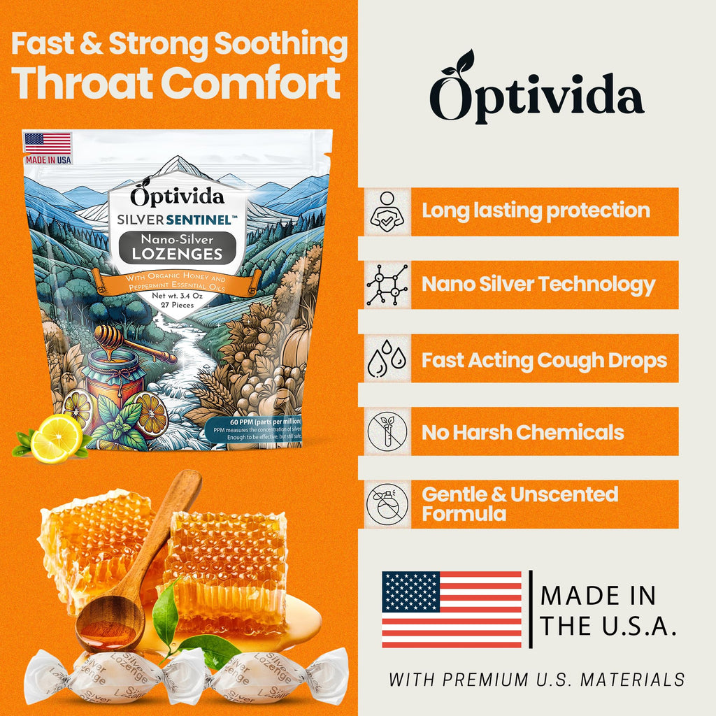 OPTIVIDA Nano Colloidal Silver Lozenges 60 PPM Lemon - 54 Count - image 6