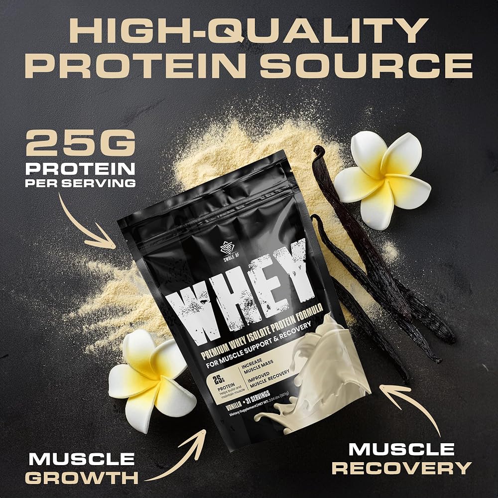 Swole AF Whey Isolate Protein Powder for Muscle Support - 31 Servings - image 2