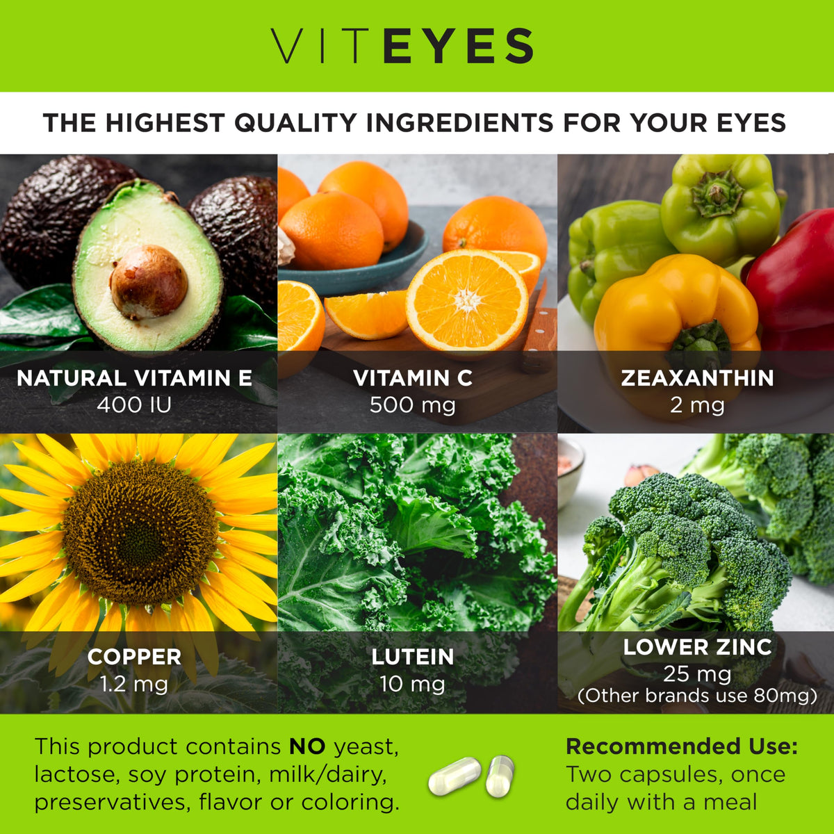 Viteyes AREDS 2 Eye Vitamins Classic Macular Support - 60 Capsules - image 5