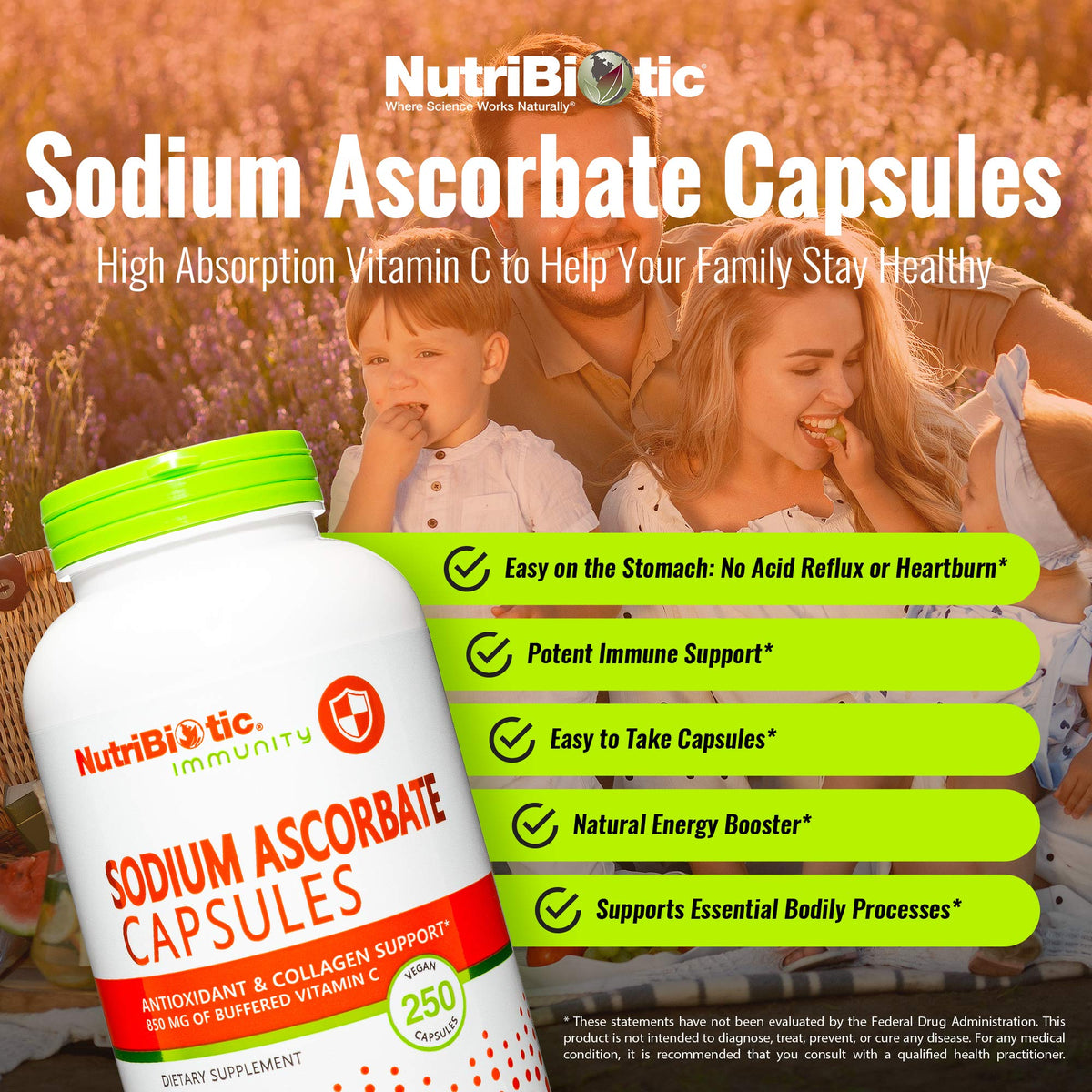 NutriBiotic - Sodium Ascorbate Buffered Vitamin C Capsules