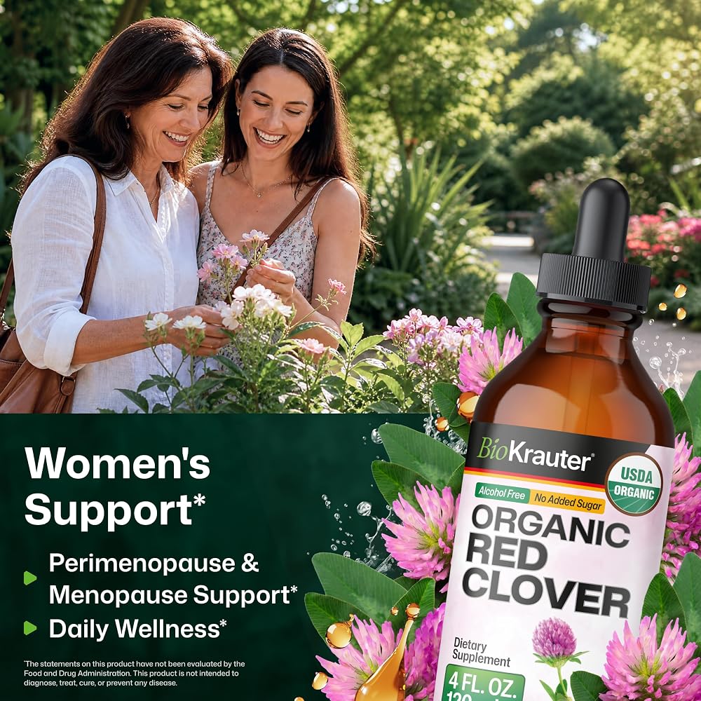 BIO KRAUTER Red Clover Extract for Menopause - 4 Fl Oz - image 2