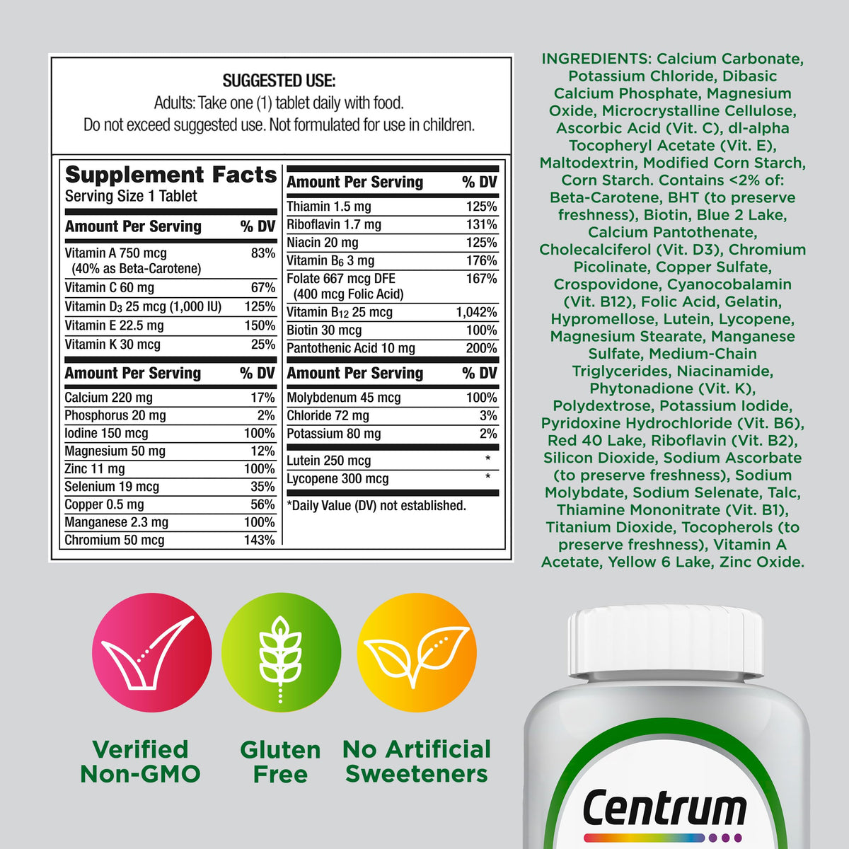 Centrum Silver Multivitamin for Adults 50+ - 220 Tablets - image 8