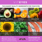Viteyes AREDS 2 + Omega-3 Macular Support Softgels - 270 Count - image 3