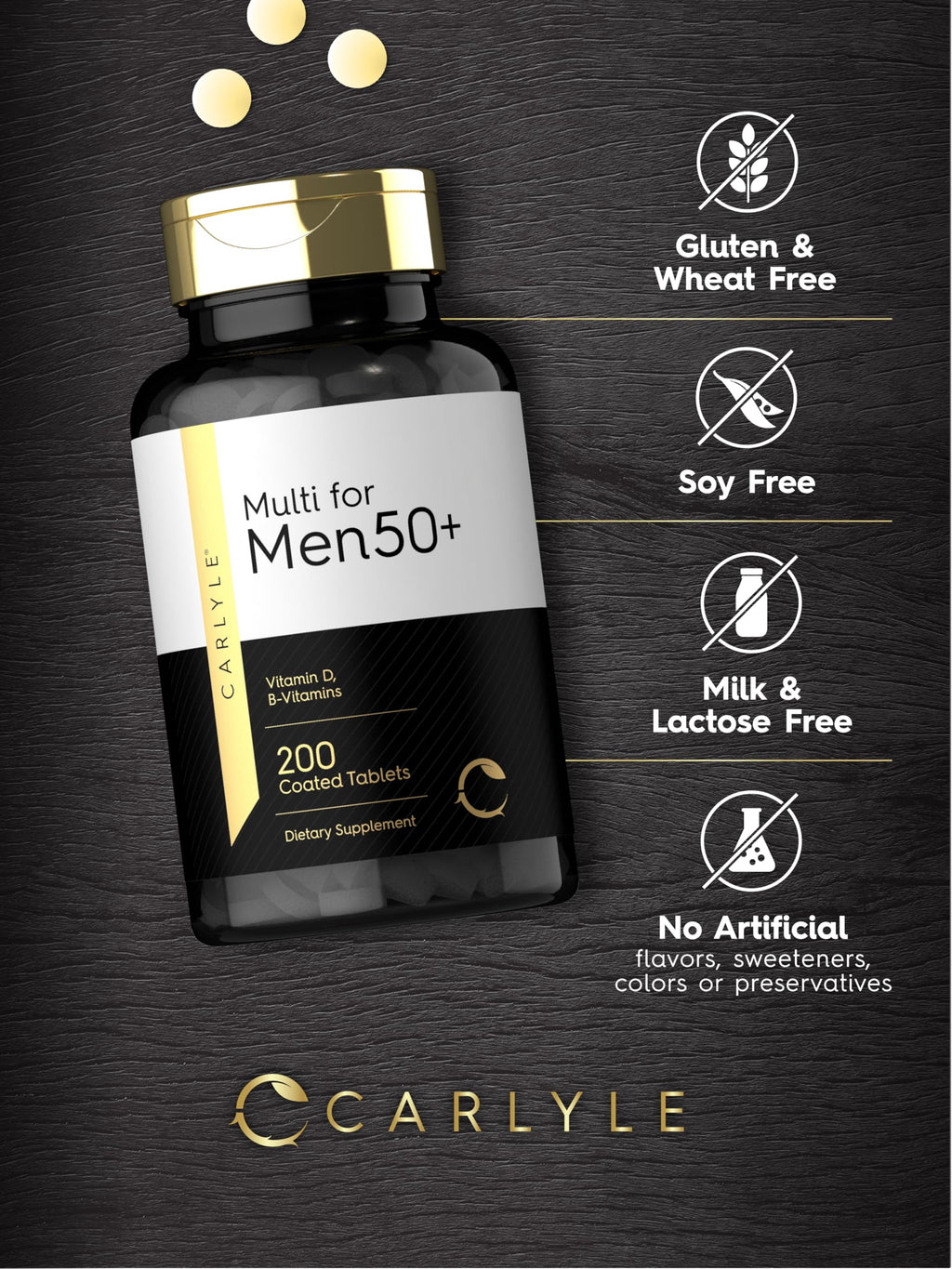 Carlyle Multivitamin for Men 50+ - 200 Caplets - image 5