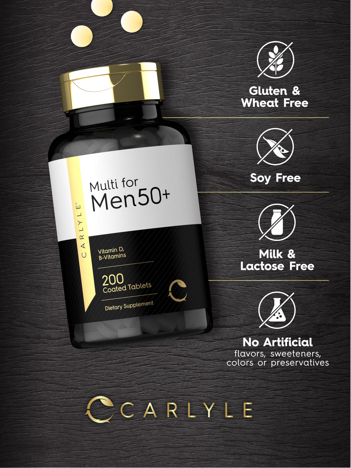 Carlyle Multivitamin for Men 50+ - 200 Caplets - image 5