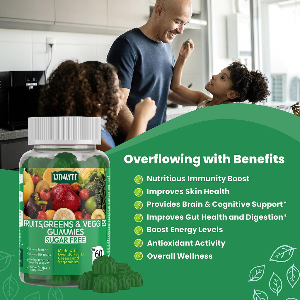 VIDAVITE Sugar-Free Super Greens Gummies - 60 Count - image 2