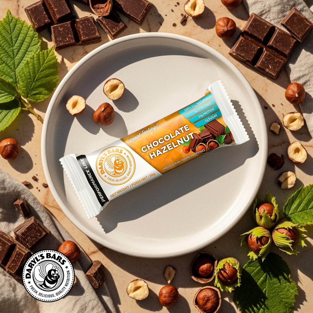 Daryl's Bars Chocolate Bars with a yummy chocolaty taste and Energy