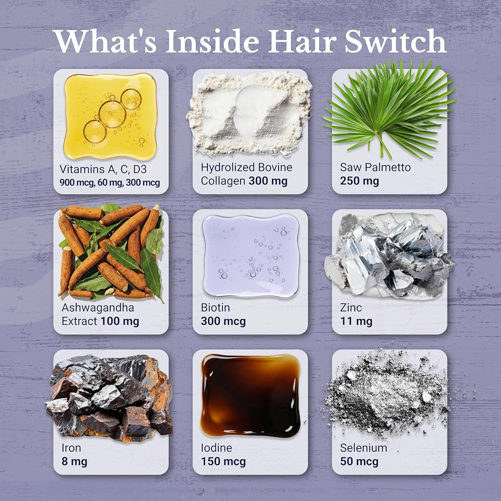 NATION HEALTH MD Hair Switch Hair Growth Supplement - 60 Capsules - image 3