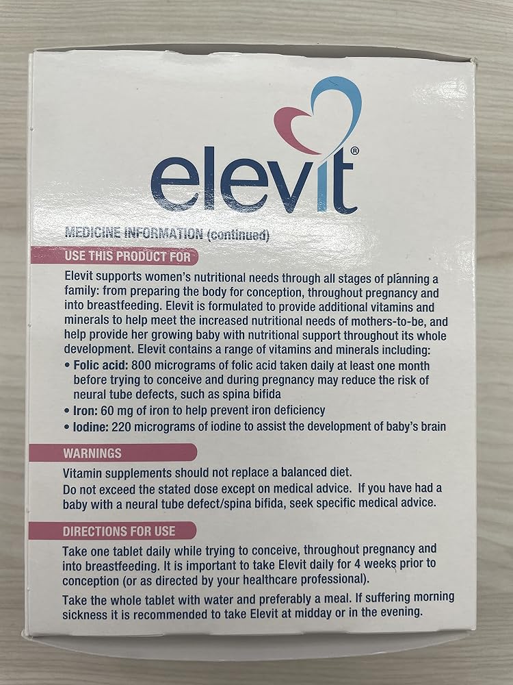 Elevit Prenatal Multivitamin with Iodine - 100 Tablets - image 3