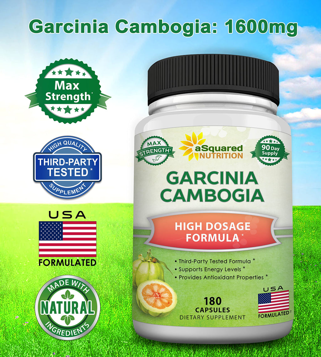 aSquared Nutrition Garcinia Cambogia 1600mg - 180 Capsules - image 3