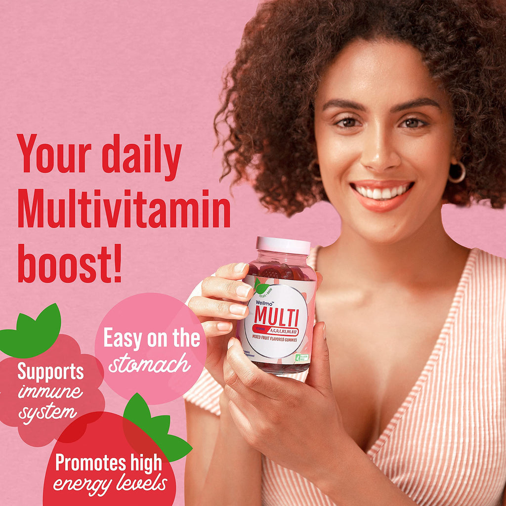 NEWVAVA Wellmo Multi Vitamin Mixed Fruit Flavored Vegan Gummies - 1 Count - image 4
