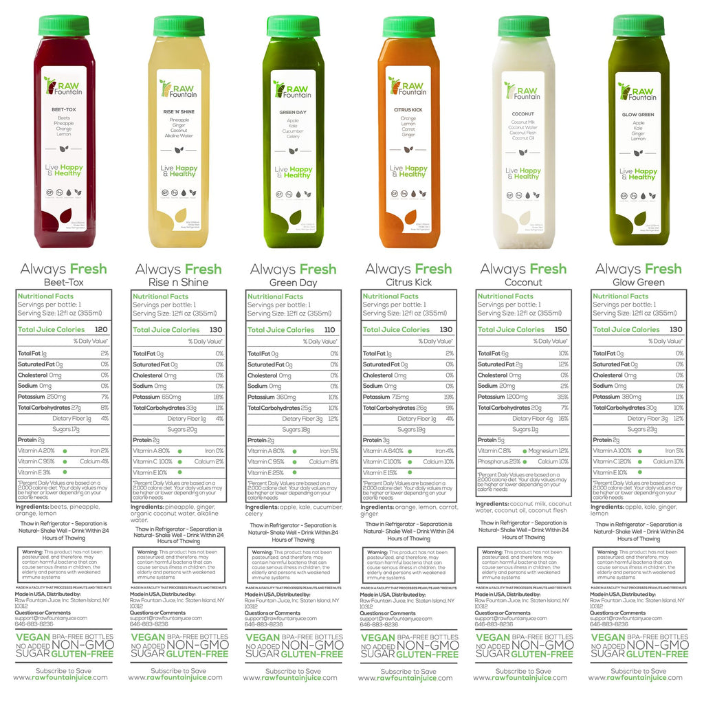 RAW Fountain Juice Cleanse, Original Detox Cleanse