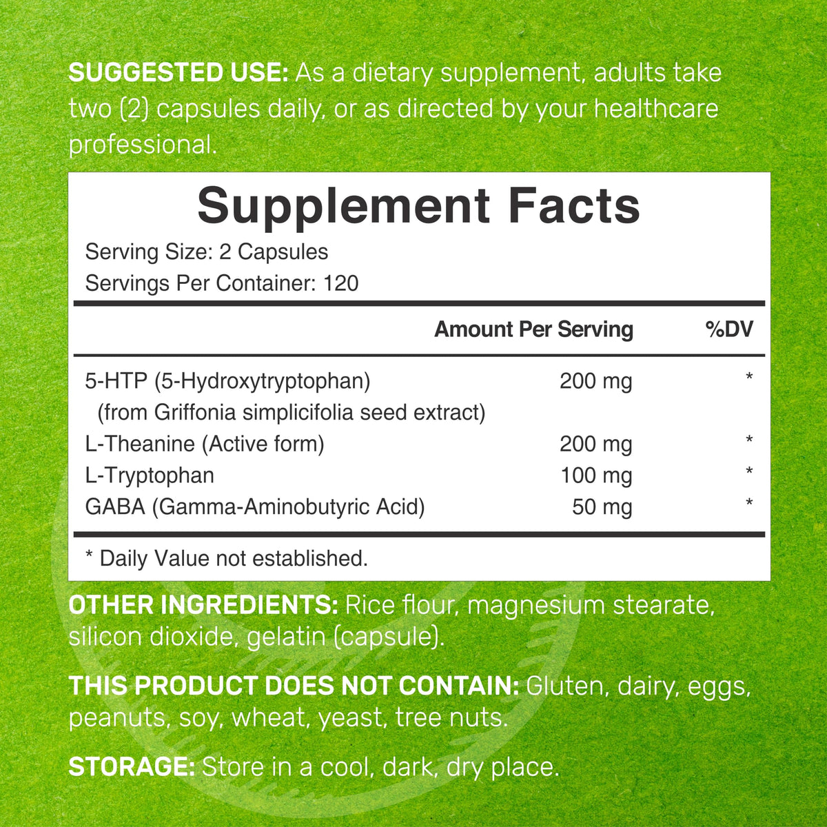 Deal Supplement 5-HTP 200mg Relaxation Support - 240 Capsules - image 4