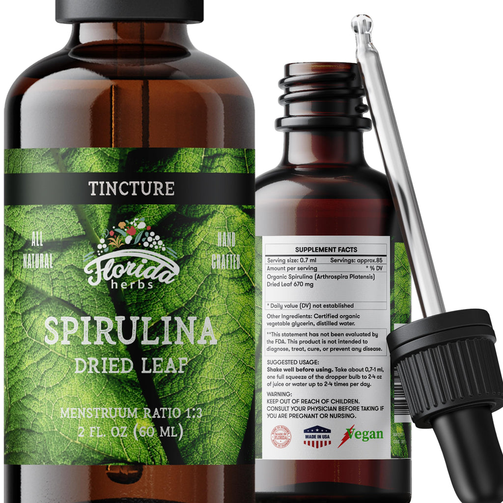 FLORIDA HERBS Spirulina Tincture Organic Extract - 2 oz