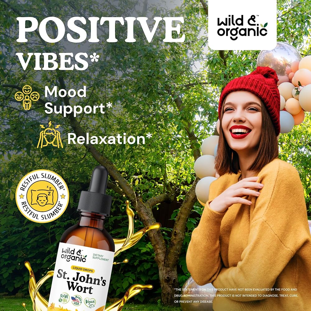 Wild & Organic St Johns Wort Tincture - Organic St. Johns Wort Herb