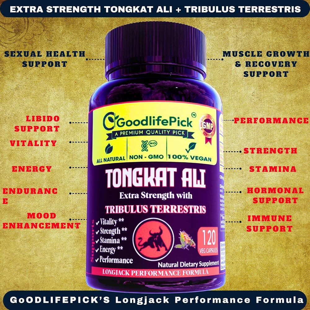 GoodlifePick Tongkat Ali with Tribulus Terrestris - 120 Vegetarian Capsules - image 5