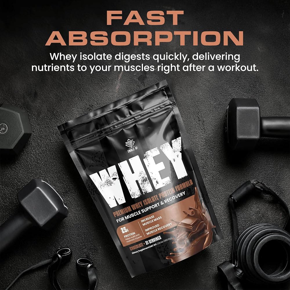 Swole AF Whey Isolate Protein Powder for Muscle Support - 31 Servings - image 4