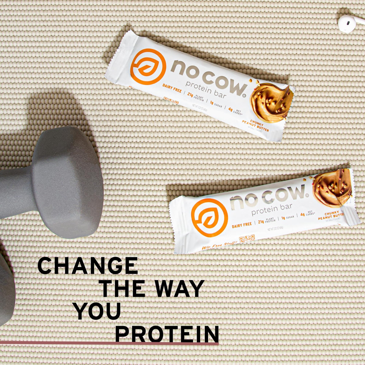 No Cow Chunky Peanut Butter Vegan Protein Bars - 12 Pack - image 6
