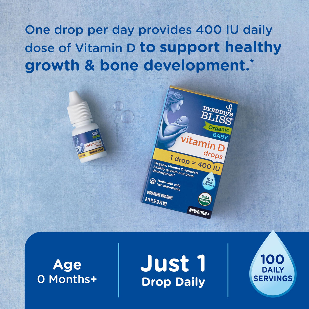 Mommy's Bliss Organic Baby Vitamin D Drops - 90 Servings - image 2